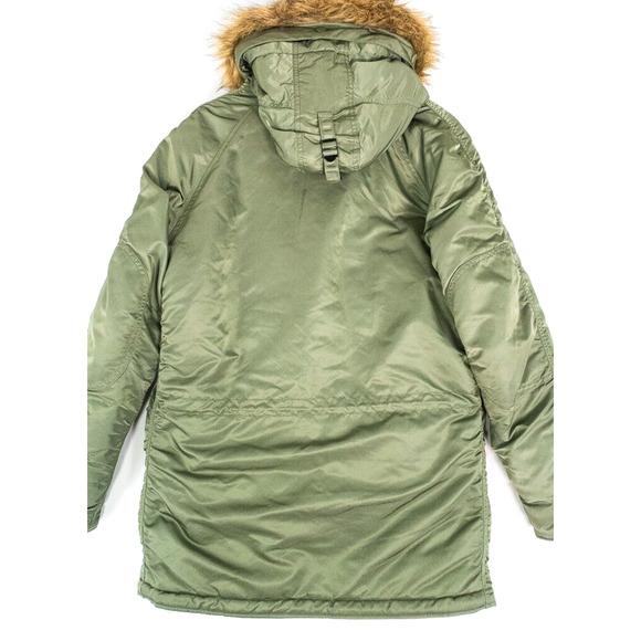 Alpha Industries Parka Jacket Men’s Size Small Green - Picture 4 of 14